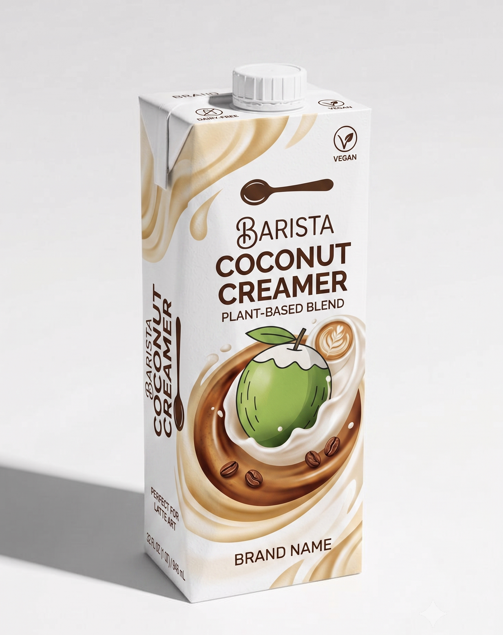 Barista coconut creamer: plant-based foam for coffee